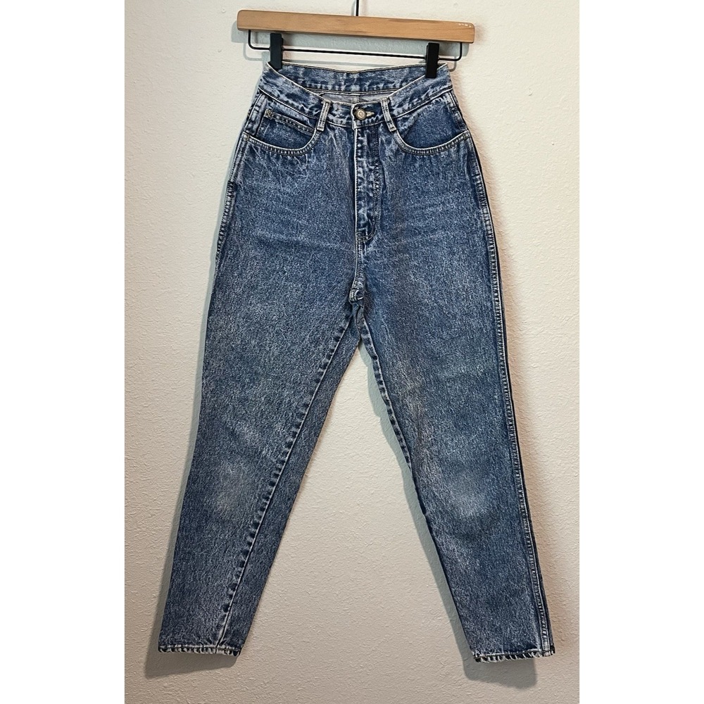 Vintage 80s Rio by Stephen Mardon Tapered Jeans Juniors Size 5 24x28 Acid Wash